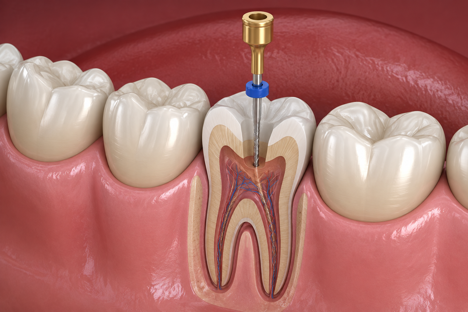 ilustracion de endodoncia