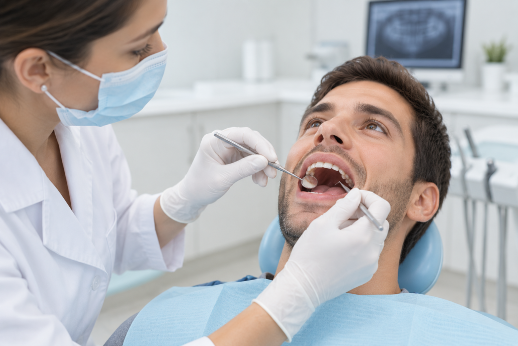 paciente en evaluacion odontologica